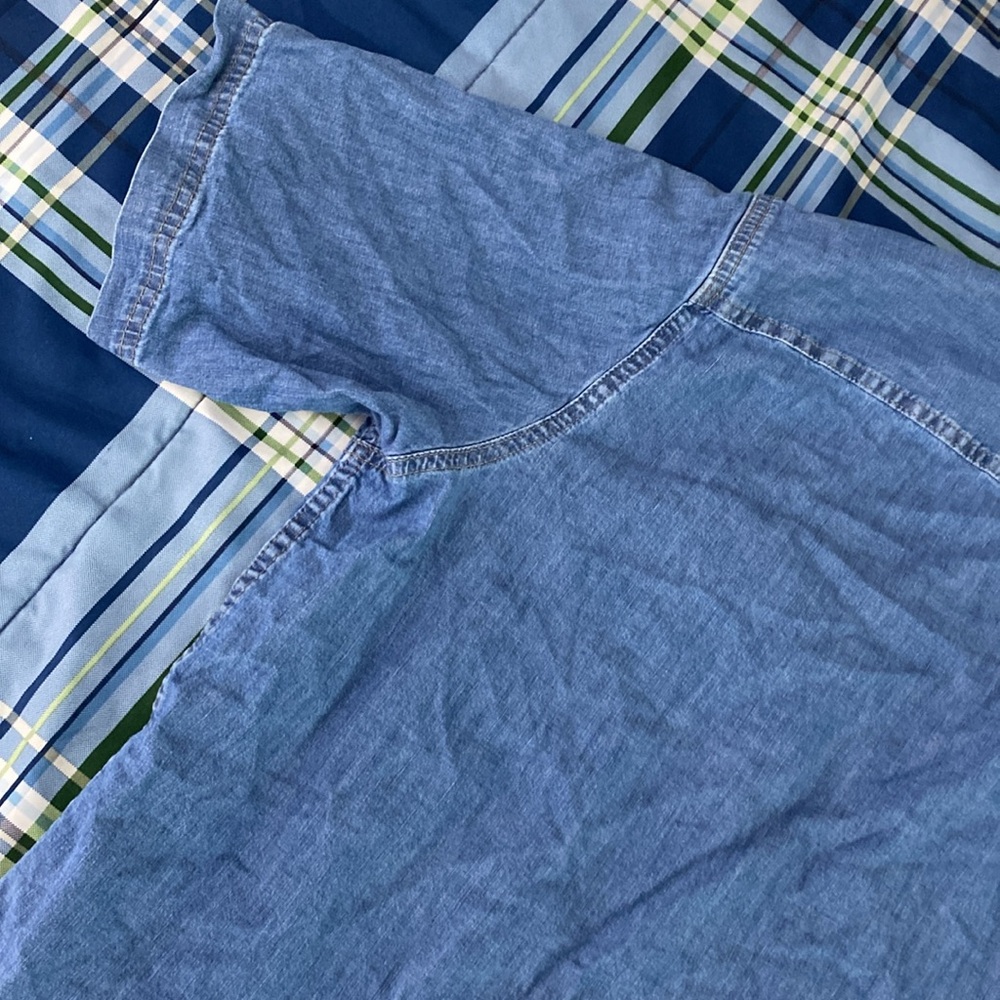 Wrangler denim button down short-sleeve shirt - Picture 11 of 17